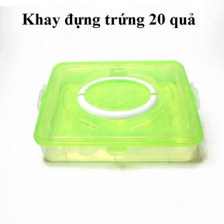 Khay đựng trứng 20 quả trong tủ lạnh có nắp shopxuka247