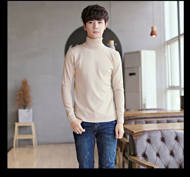 [FREESHIP 99K] Áo len cổ lọ màu be sữa