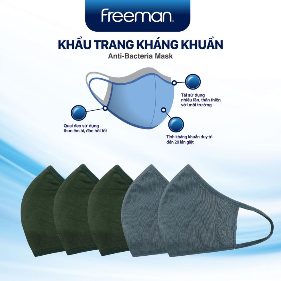 SET 10 KHẨU TRANG VẢI KHÁNG KHUẨN FREEMAN - MÀU 01