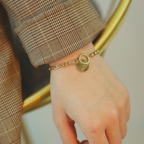 Lắc Tay Bi Dây Xích Mặt Cười Titan Ko Đen TT 3205