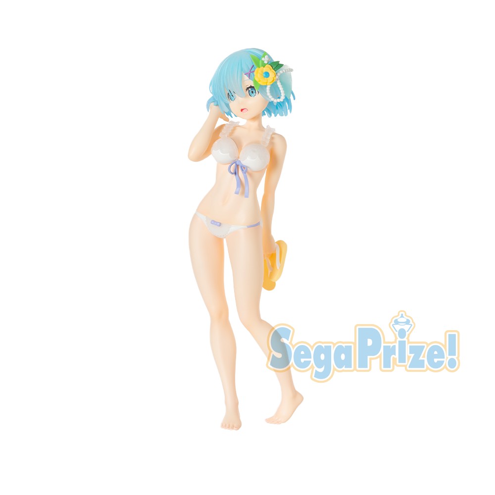 Mô Hình Figure Chính Hãng Anime Re:Zero, REM - LPM Figure - Midsummer Sun Ver., SEGA, chính hãng Nhật Bản