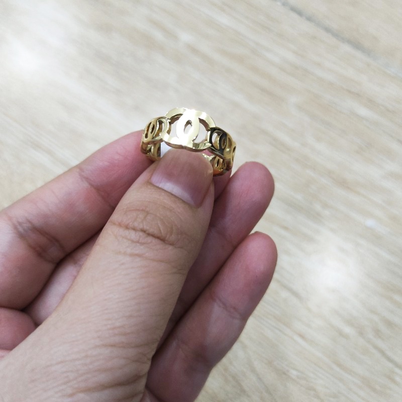 Nhẫn Hoa Văn Titan Ko Han Rỉ TT 3995