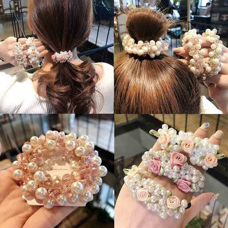 Dây côt tóc kêt hoa, hạt phong cách Hàn Quốc