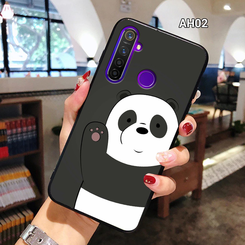 Ốp lưng Realme 5 - Realme 5i - Realme 5 Pro in hình gấu We bare bears siêu dễ thương