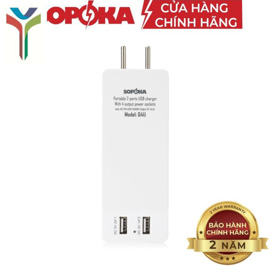 Ổ cắm điện thông minh SOPOKA Q2U Q4U tích hợp cổng USB tiện lợi