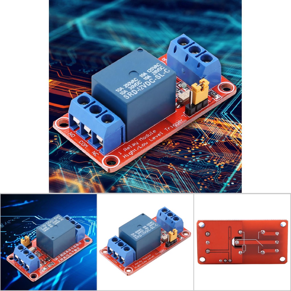 1 Channel Optocoupler Relay Module Board High & Low Trigger 5V/12V/24V