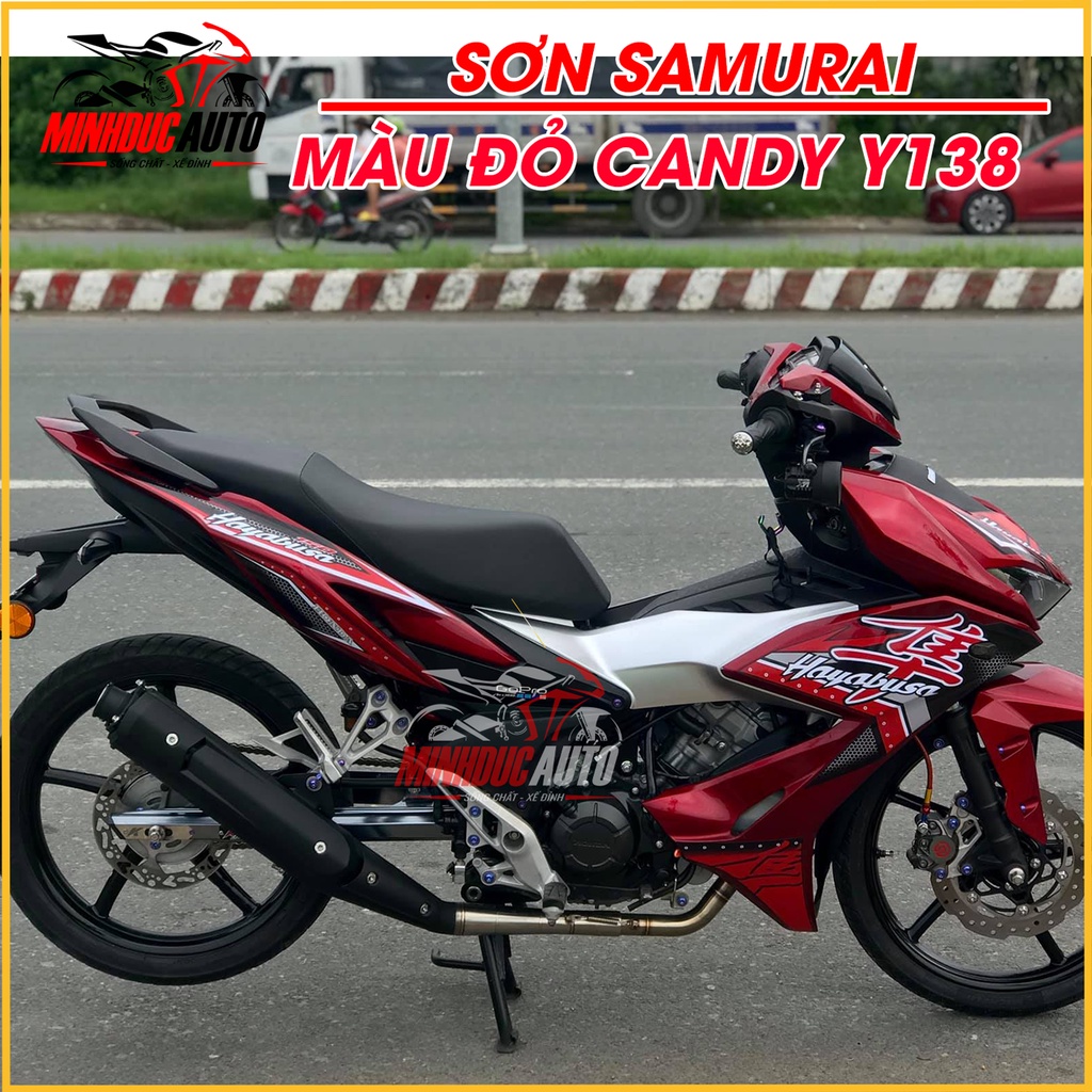 Sơn xịt Samurai màu Candy Đỏ - Y138   nhập khẩu từ Malaysia.