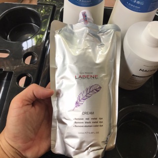 Kem bóc màu tóc labene (nâng nền bóc đỏ đen)