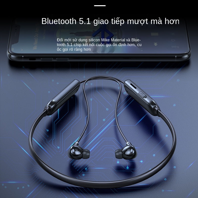 ✣ↂ┋tai nghe thể thao bluetooth chuyên dành tập dục gaming [Bài hát cài sẵn] Treo cổ thẻ đa năng