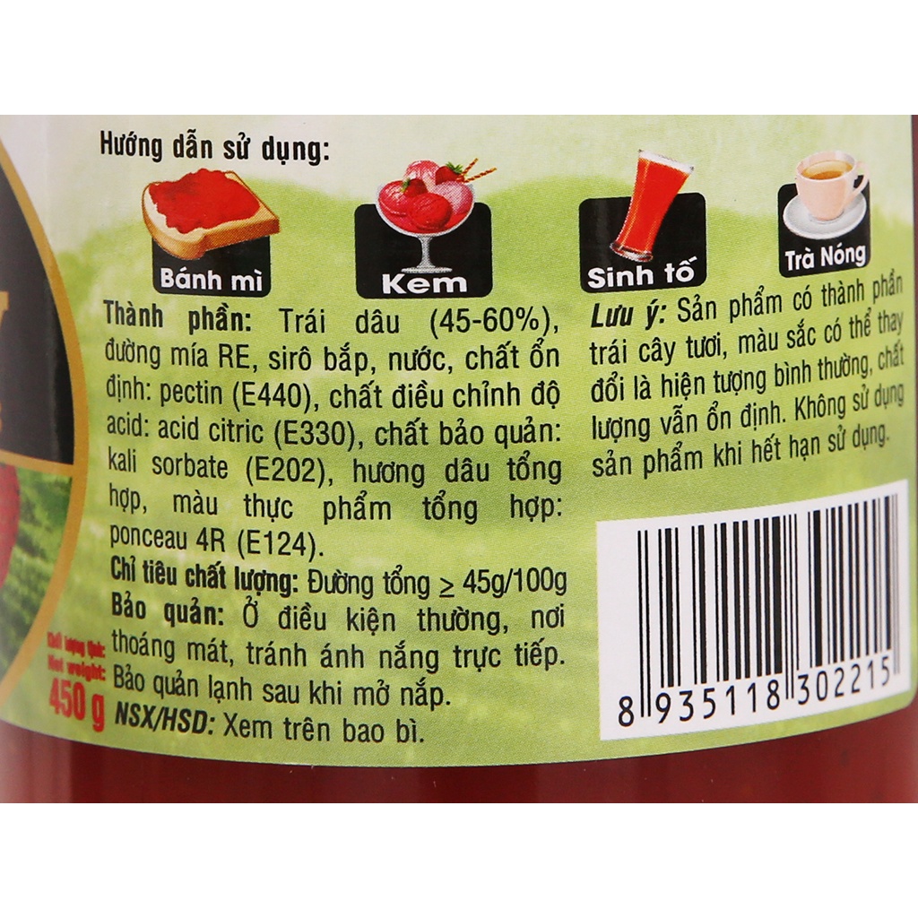 Lốc 3 Hũ Mứt Dâu preserves Golden farm 30g GOODYSHOP