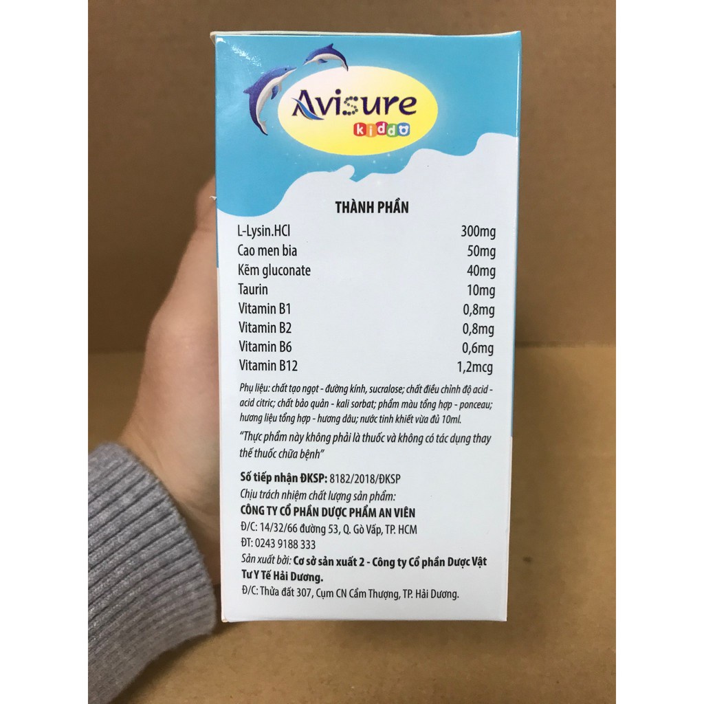AVISURE KIDDO – Siro giúp trẻ ăn ngon, hỗ trợ tăng cường hấp thu (20 ống)