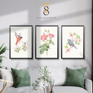 Bộ 03 Tranh Canvas | Vũ Khúc Bình Yên Phong Cách Vintage 3FFLO003 | Tranh Căng Khung Cao Cấp | Tặng Kèm Đinh Đa Năng