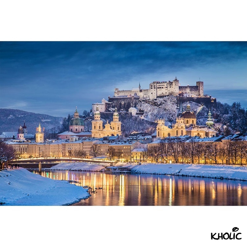 Bộ Xếp Hình 300 / 500 / 1000 Miếng Ghép Hình Phong Cảnh Bằng Gỗ