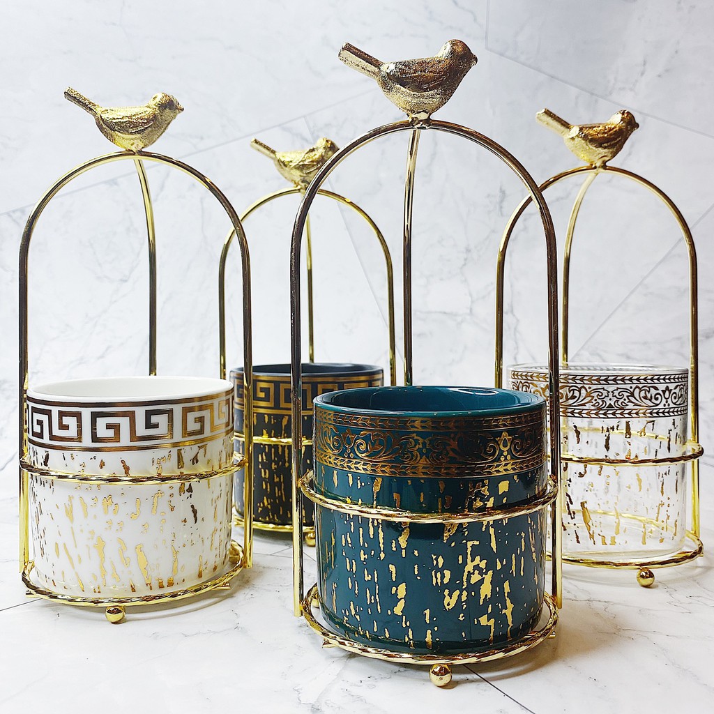 Giỏ cắm muỗng nĩa Ceramic Porcelain