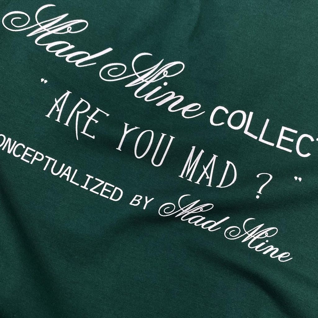 MADMIND® Chính Hãng - Áo Thun Are U Mad  Cotton Thoáng Mát - Màu Đen / Xanh Lá / Trắng Form Rộng Unisex