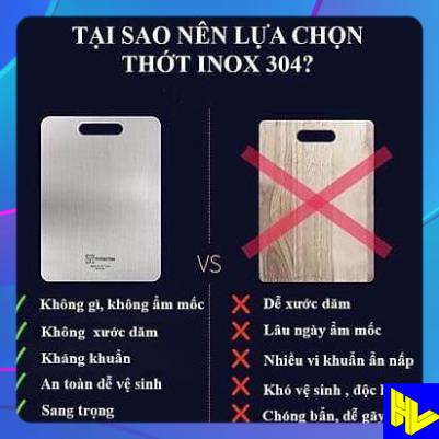 THỚT INOX 304 - KHÁNG KHUẨN - Cao cấp CƯỜNG LỰC - CHỐNG ẨM MỐC – Không han gỉ