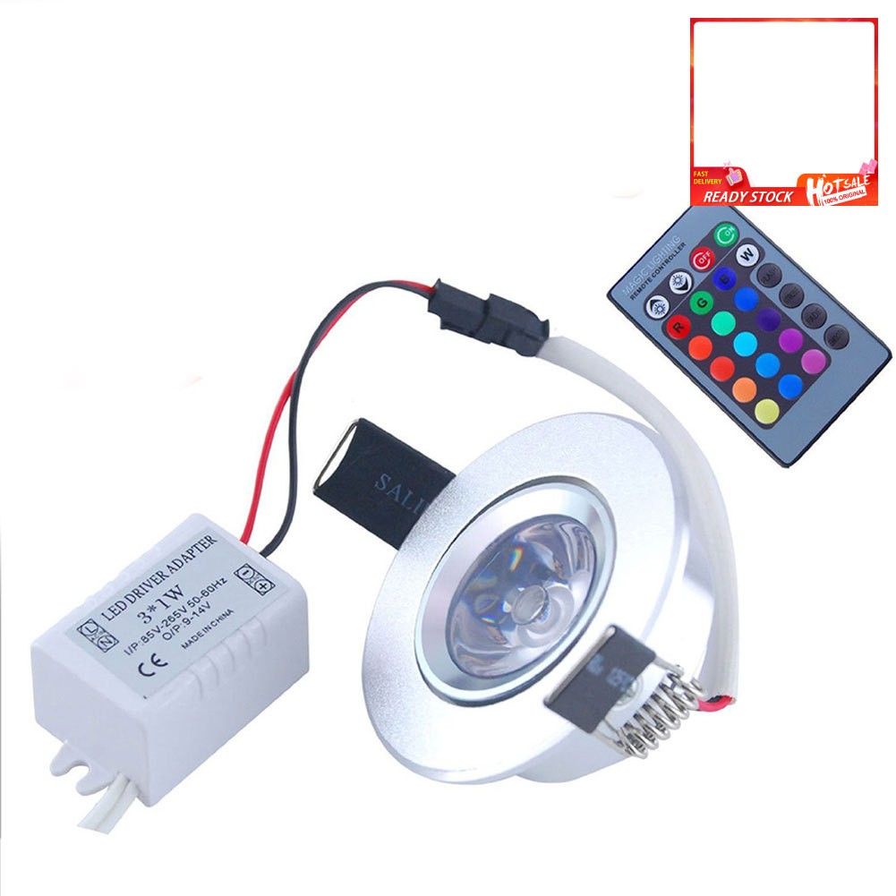 Đèn Led 3w Rgb Gắn Trần Nhà Trang Trí Phòng Khách / Phòng Ngủ