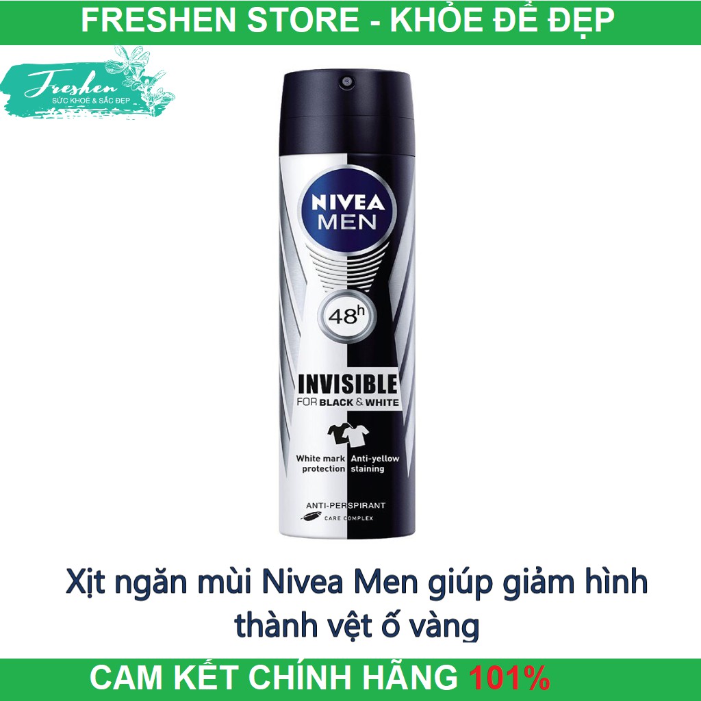 ✅ (CHÍNH HÃNG) Lăn ngăn mùi Nivea Men giúp giảm hình thành vệt ố vàng trên áo