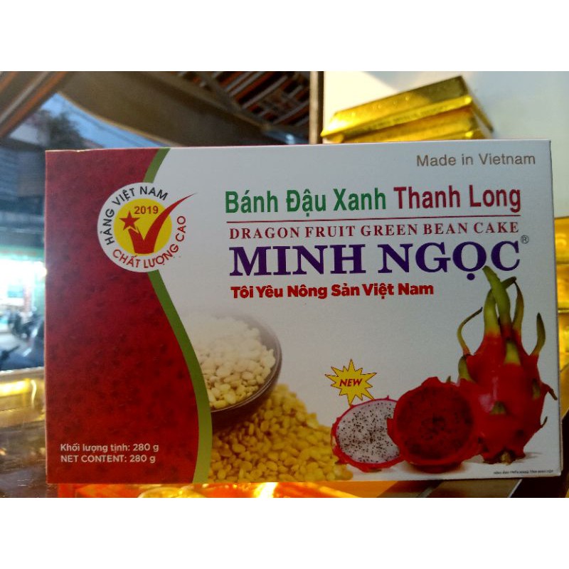 Bánh đậu xanh thanh long mẫu mới Minh Ngọc