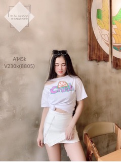 Áo thun lụa lệch vai cực đẹp