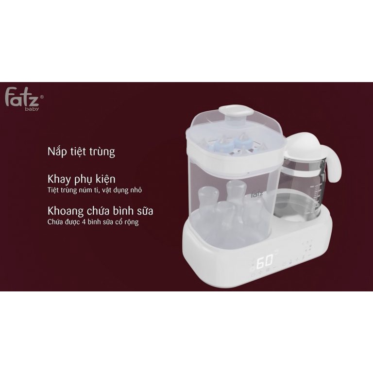 Máy Hâm Sữa Tiệt Trùng Đa Năng  Fatzbaby Multimax 2 / 2Plus  Bảo hành chính hãng 12 tháng
