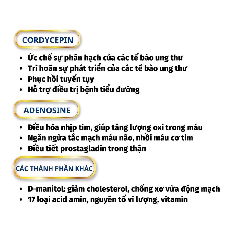 Chính Hãng [ COMBO 3 HỘP Đông Trùng Hạ Thảo Tươi Huy Cương ]