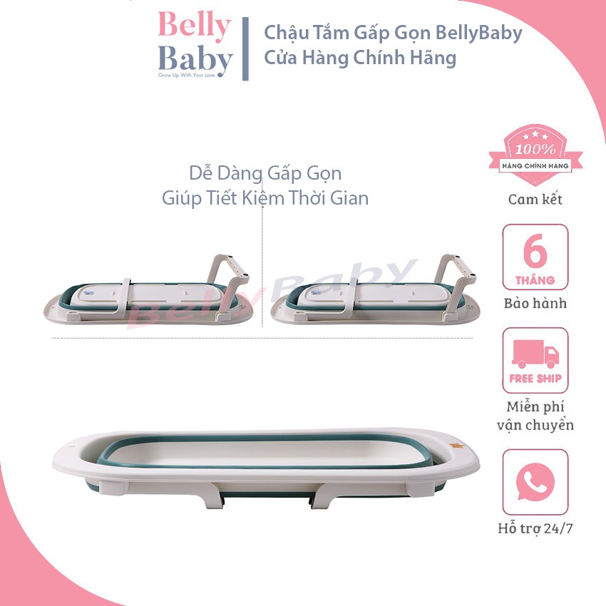 { FREESHIP } Chậu Tắm Gấp Gọn BellyBaby - Thông Minh - Tiện Lợi - Size Lớn Cho Bé ( HÀNG CAO CẤP ) - BellyBaby