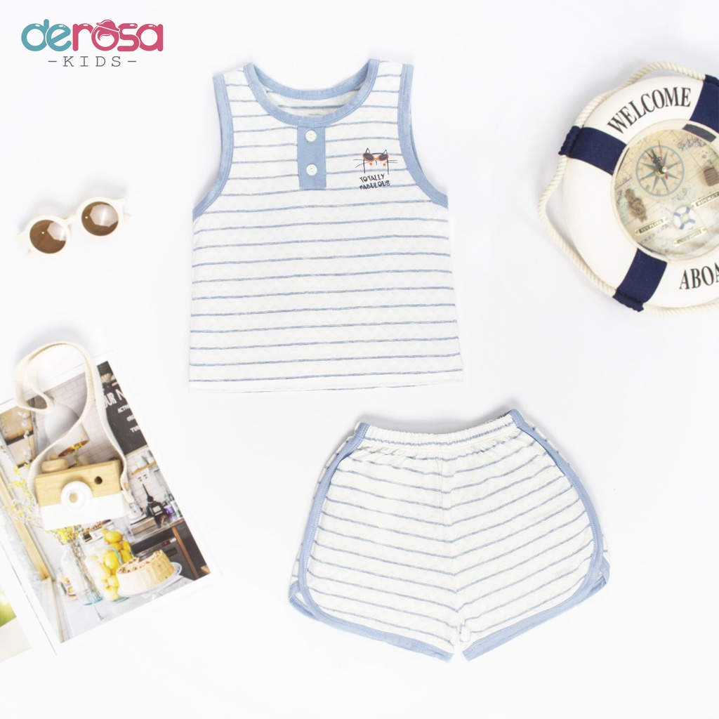 Bộ quần áo cho bé DEROSA KIDS đồ bộ sát nách bé trai và bé gái cho bé 3-24 tháng 416-417-544-559