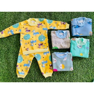Combo 3 bộ nỉ bông ấm cho bé phom to 5-15kg