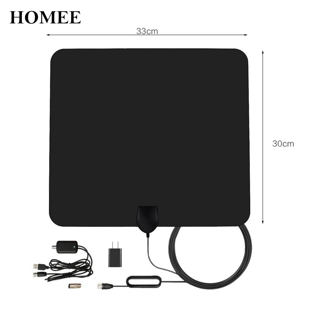 Ăng Ten Khuếch Đại Tín Hiệu Tv Hdtv Khoảng Cách 33x30cm 50 Dặm