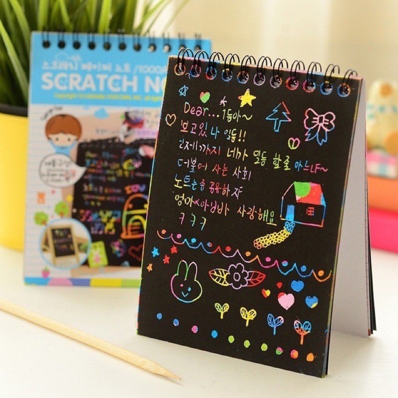 [Mã LIFEB04ALL giảm 10% tối đa 15K đơn 0Đ] Sổ Ma Thuật - Sổ Scratch Note Cầu Vồng (10*14.5cm)