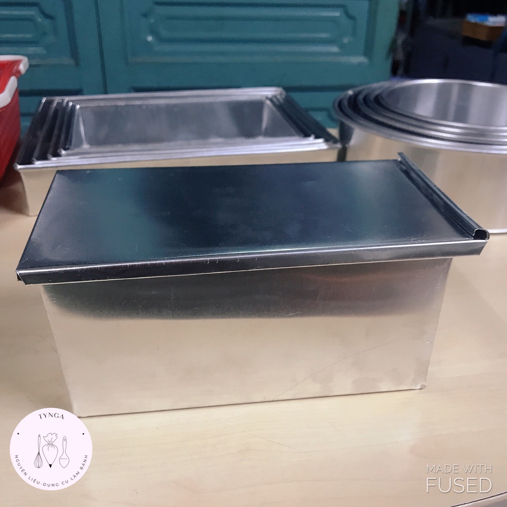 Khuôn Nướng Bánh Mì Sandwich, Bánh Mì Gối Bằng Nhôm Gia Công 20x10cm