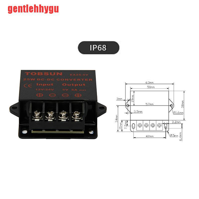 Mô Đun Giảm Áp Dc 12v / 24v Sang 5v 3a 15w Chuyên Dụng