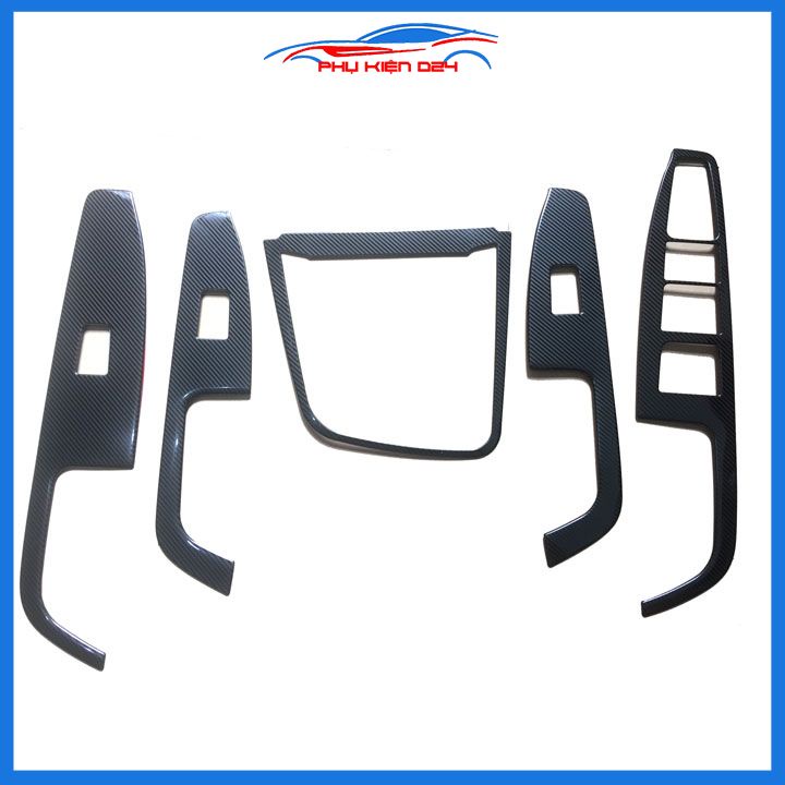 Ốp nội thất xe ô tô Elantra 2016-2017-2018-2019-2020-2021-2022 kim loại vân cacbon trang trí bảo vệ xe
