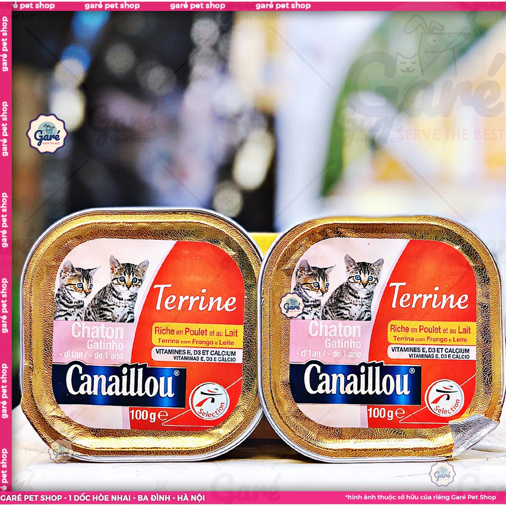 100gr - Pate Canaillou cho Mèo đủ vị hộp thiếc nhập Pháp - Canaillou Pate for Cats &amp; Kitten