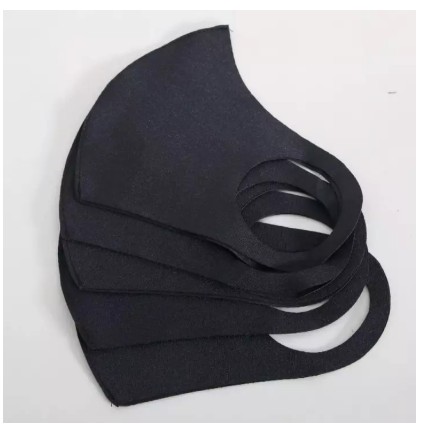 Combo 5 Khẩu Trang Su Màu Đen