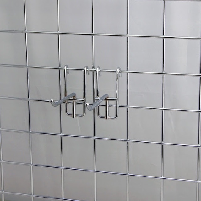 Móc cài lưới, thanh treo đồ inox treo đồ tiện lợi 10cm, 15cm, 20cm, 25cm, 30cm tay cài lưới inox