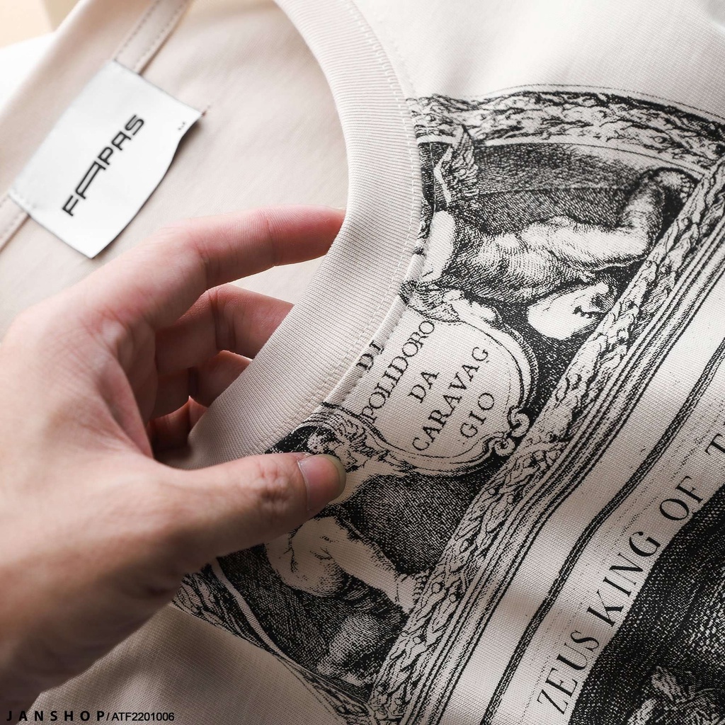 Áo Thun In Hình Vị Thần Hy Lạp Zeus Ấn Tượng Cùng Chất Vải Cotton Thoáng Mát