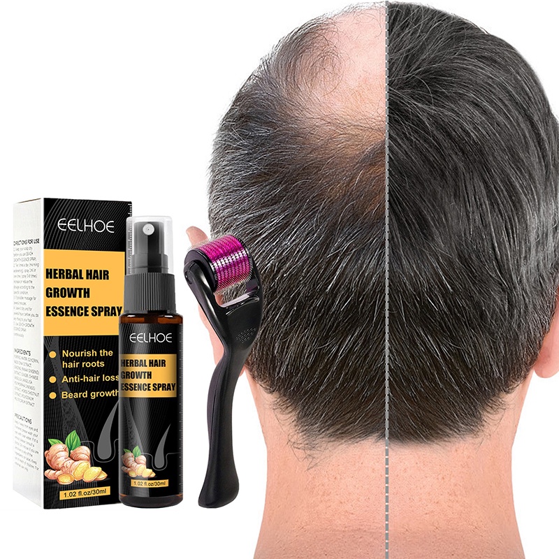 Set dung dịch kích thích mọc tóc và cây lăn kim nhỏ EELHOE hiệu quả tiện lợi