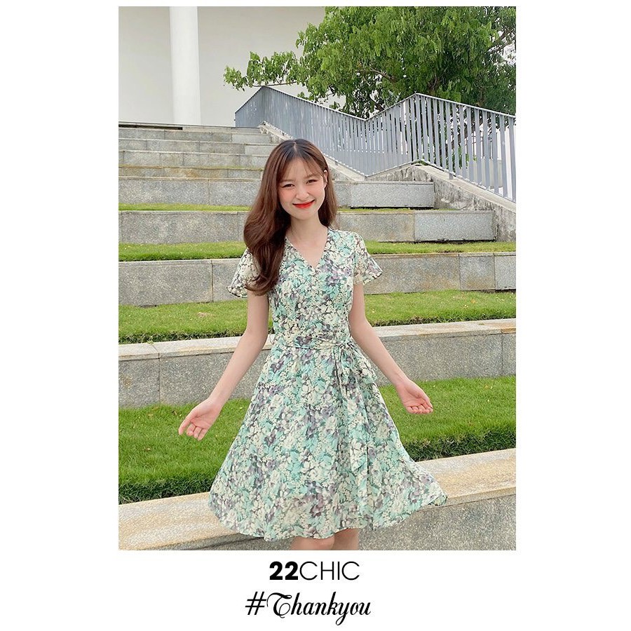 [Ảnh thật] Váy xòe hoa to nhẹ nhàng FLORA DRESS