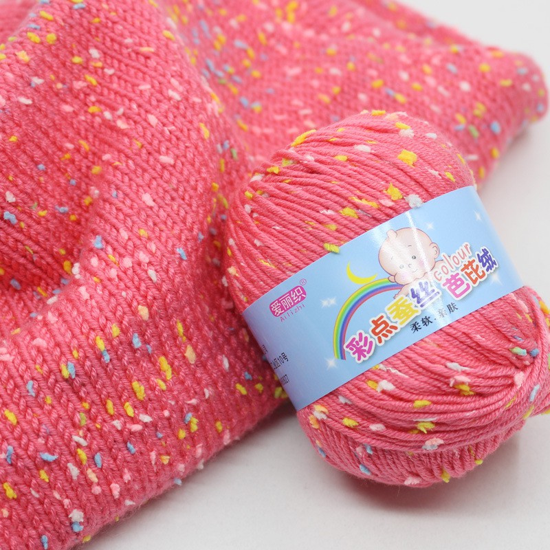 Cuộn len đan sợi móc siêu mềm nhiều màu sắc 50g