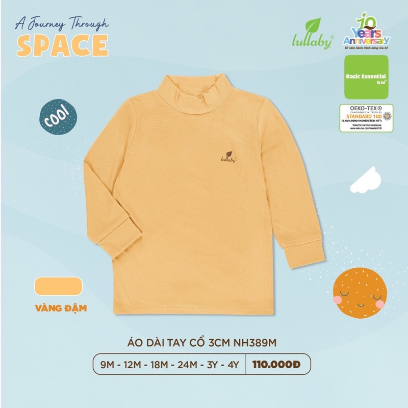 Áo cổ lọ dài tay petit lullaby cho bé trai/ gái (9m-4y)384-389M