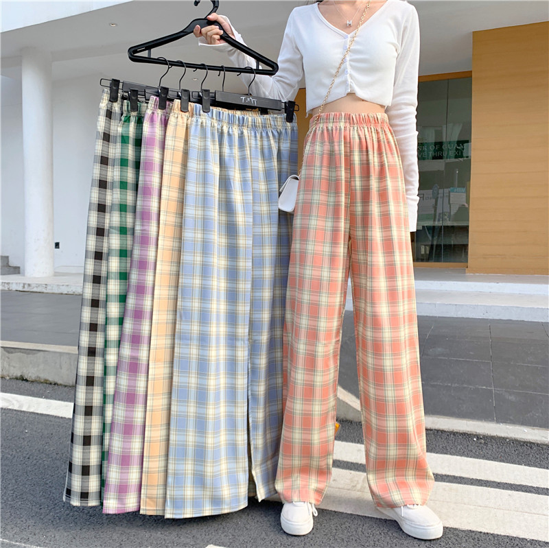 Quần Dài Lưng Cao Ống Rộng Phong Cách Hàn Quốc Có Kích Thước S-4XL