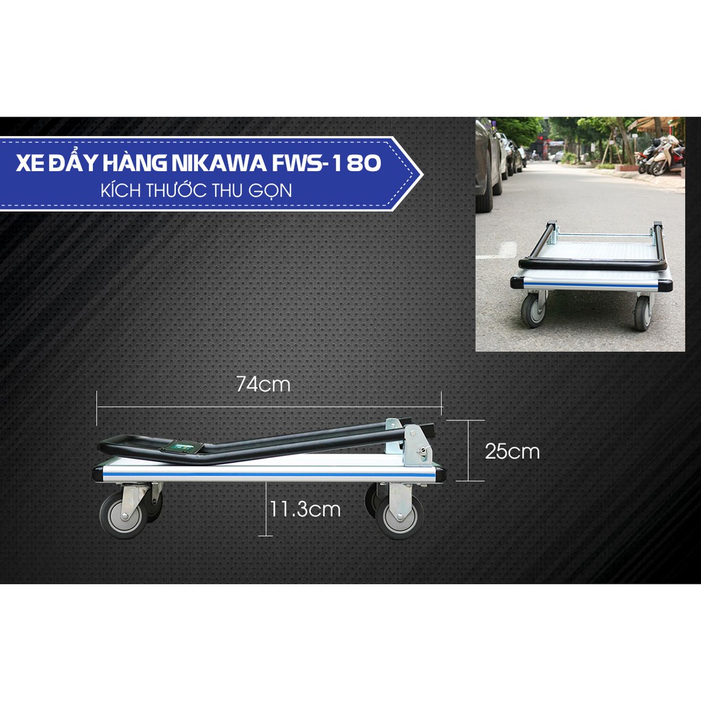 Xe đẩy hàng nhôm Nikawa FWS-180