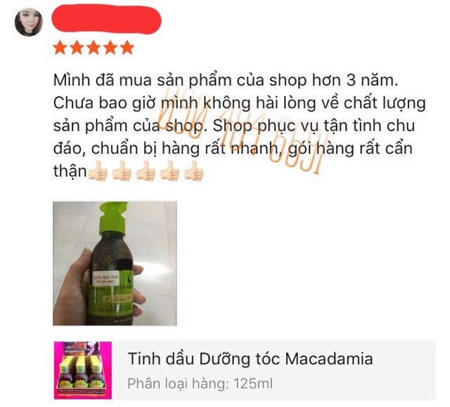 TINH DẦU MACADAMIA 125ml