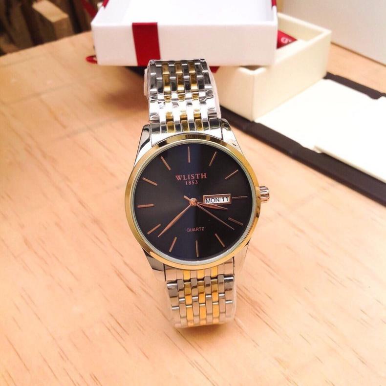 Đồng hồ nam cao cấp dây thép hiệu Wlisth chính hãng