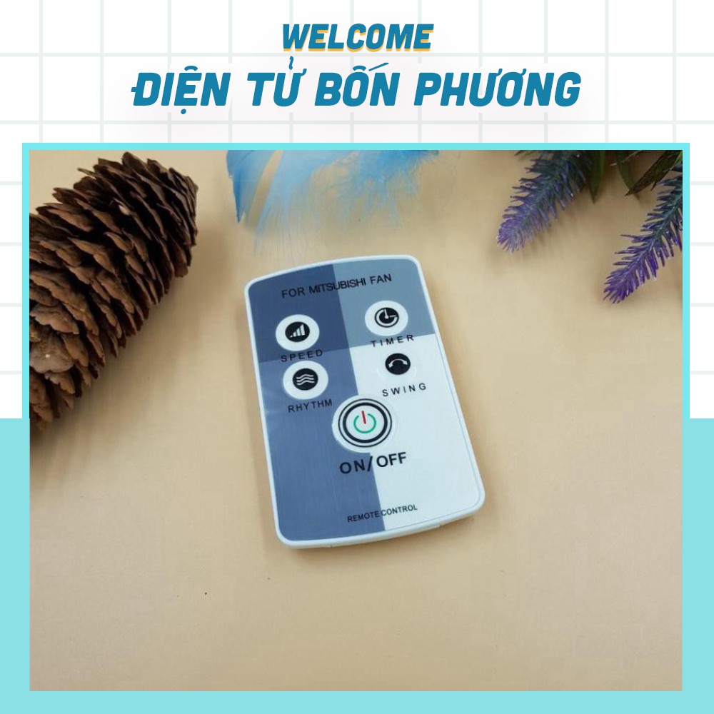 Remote Điều Khiển Quạt Mitsubishi Đứng LV16 Và Treo Tường W16, Remote Mitsubishi