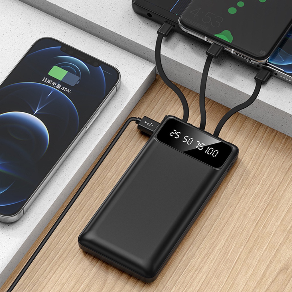 Pin sạc dự phòng Delabo K008 20000mah 10000mah dung lượng lớn có đèn Led tiện dụng dạng đứng