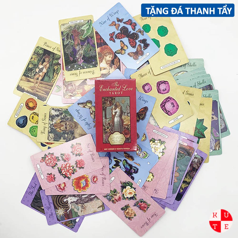 Bài Tarot The Enchanted Love 78 Lá Bài Tặng Đá Thanh Tẩy C66