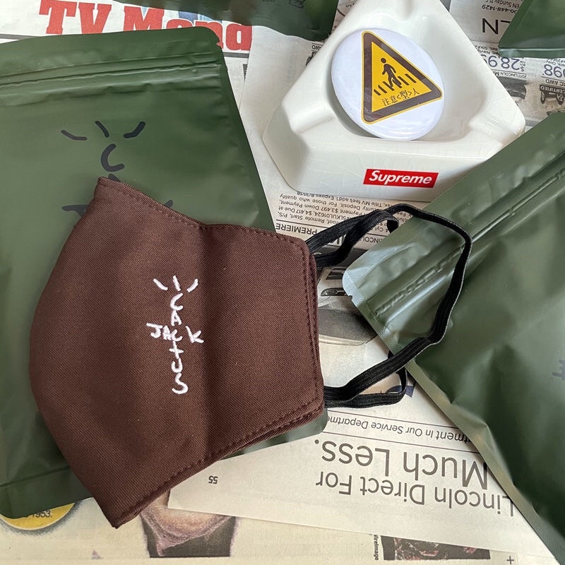 ✨  - Khẩu Trang/ Mặt Nạ SB Travis Scott Chống Bụi Logo Thêu SS22 || TS Mask Embroidered Logo